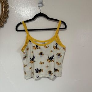 Her Universe Studio Ghibli Kiki's Delivery Service Jiji Sunflower Crop Cami